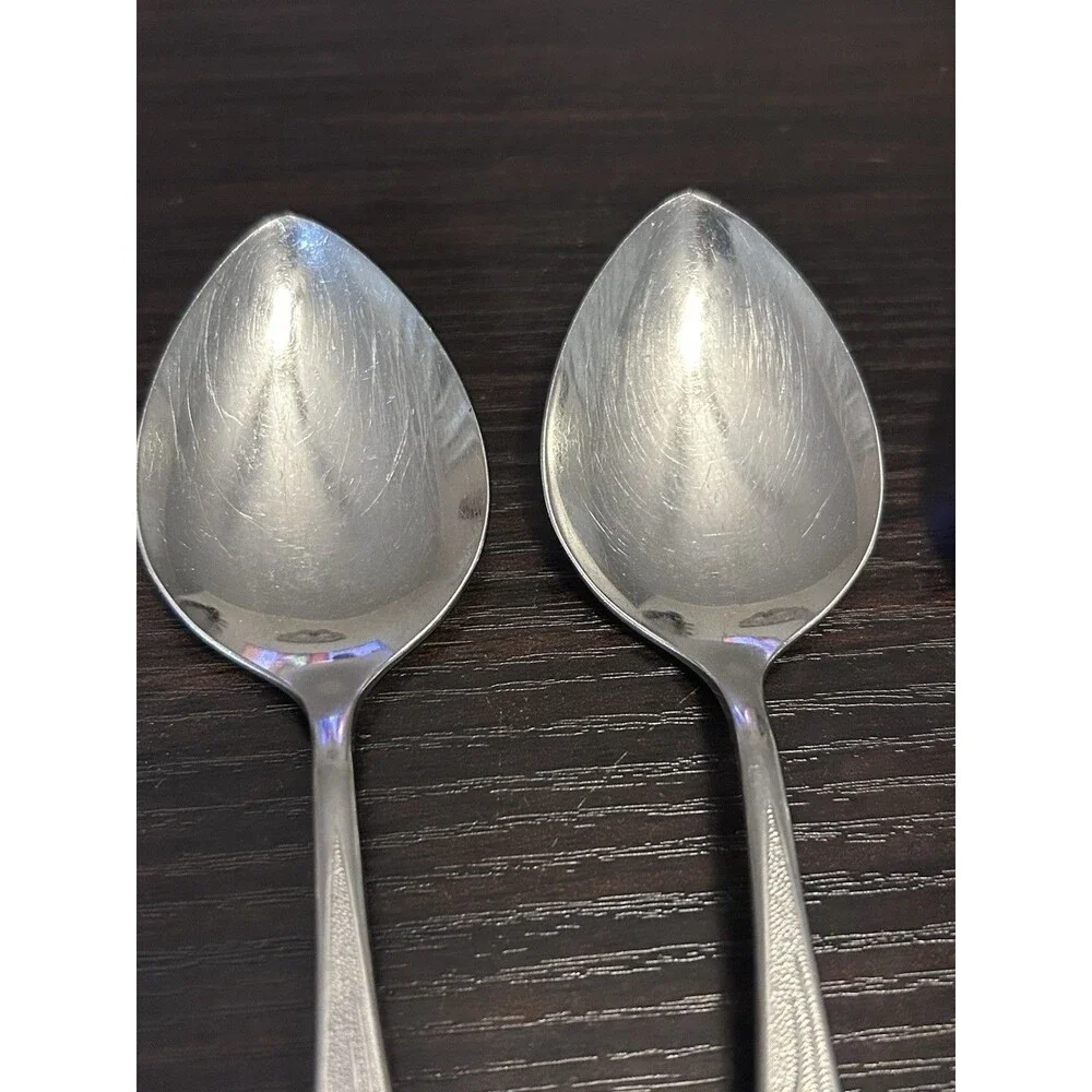 Oneida Royal Harvest Soup Spoons Set of 7 Stainless William Rogers Premier